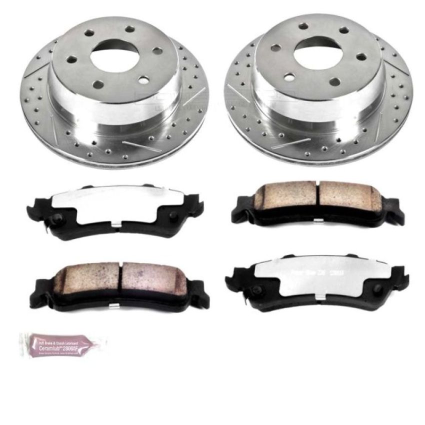PowerStop K2018-36 Z36 Truck and SUV Carbon-Fiber Ceramic Brake Pad and Drilled & Slotted Rotor Kit