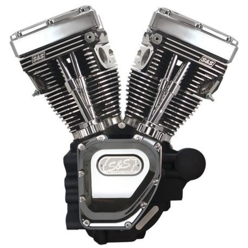 S&S Cycle 310-0882A 06-17 Dyna T124 Engine - Wrinkle Black