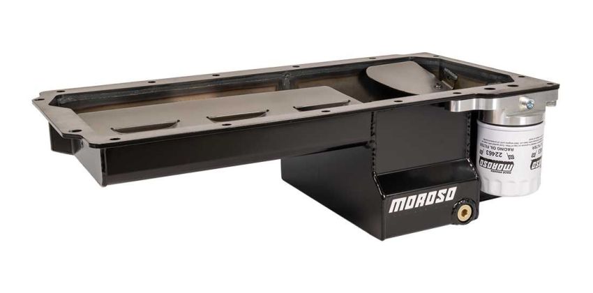 MOROSO MOR20152 GM LS 7qt Steel Oil Pan Dart LS Skirted Blocks