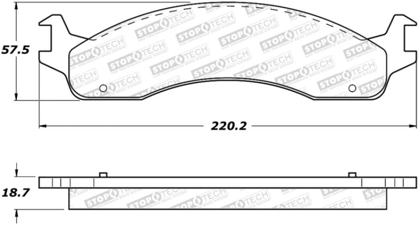 Stoptech 309.06550 Sport Brake Pads w/Shims - Rear