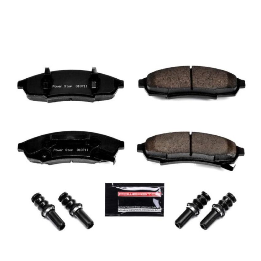 PowerStop Z23-376 PowerStop - Z23 Daily Driver Carbon-Fiber Ceramic Brake Pads with Hardware Kit
