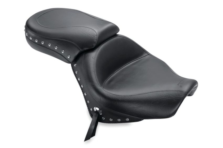 Mustang Motorcycle 76520 Mustang 04-21 Honda VT750 Aero Wide Touring 2PC Seat w/Studs - Black