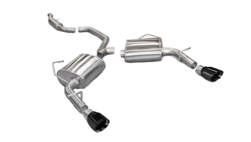 CORSA Performance 14413BLK Corsa 2011-2014 Chrysler 200/Dodge Avenger V6 Black Sport Cat-Back Exhaust