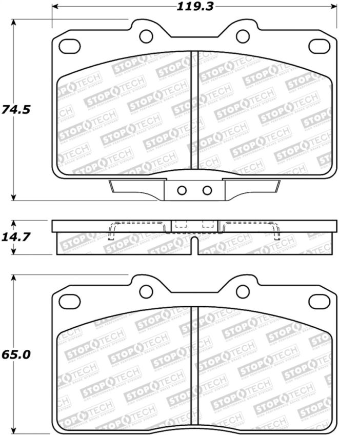 Stoptech 308.05310 Street Brake Pads - Front
