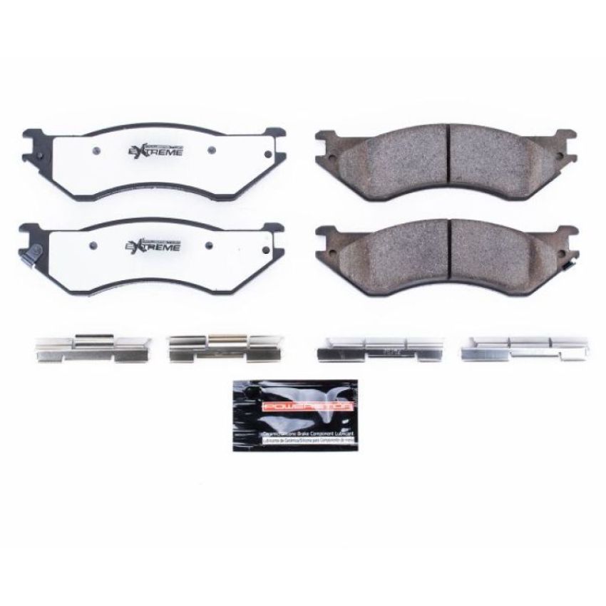 PowerStop Z36-702A PowerStop - Z36 Truck and SUV Carbon-Fiber Ceramic Brake Pads with Hardware Kit
