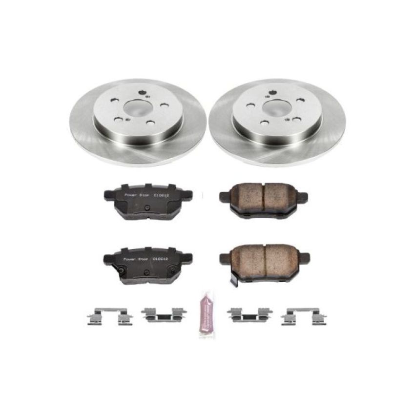 PowerStop KOE4736 OE Stock Replacement Low-Dust Ceramic Brake Pad and Rotor Kit