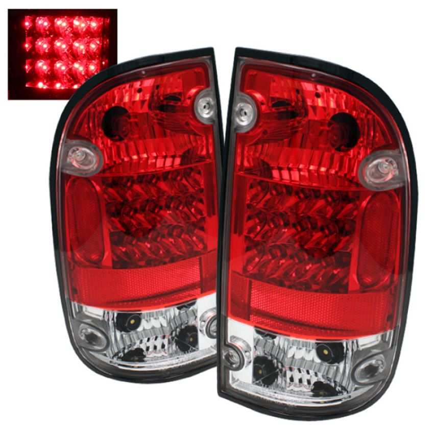 SPYDER 5007872 LED Tail Lights - Red Clear