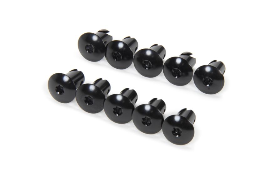 TRIPLE X RACE COMPONENTS TXRCH-4418BLK-10 Torx Head Button Alum .550 Long Black 10pk