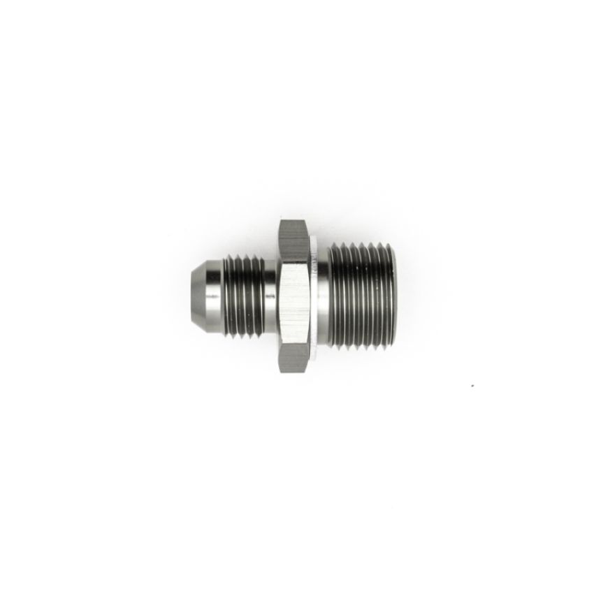 DeatschWerks 6-02-0616 6AN Male Flare to M18 X 1.5 Male Metric Adapter (Incl Crush Washer) - Titanium