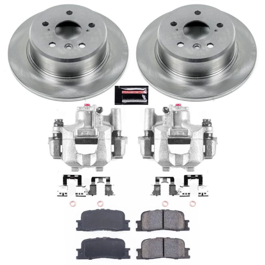 PowerStop KCOE1148A OE Stock Replacement Low-Dust Ceramic Brake Pad, Rotor and Caliper Kit
