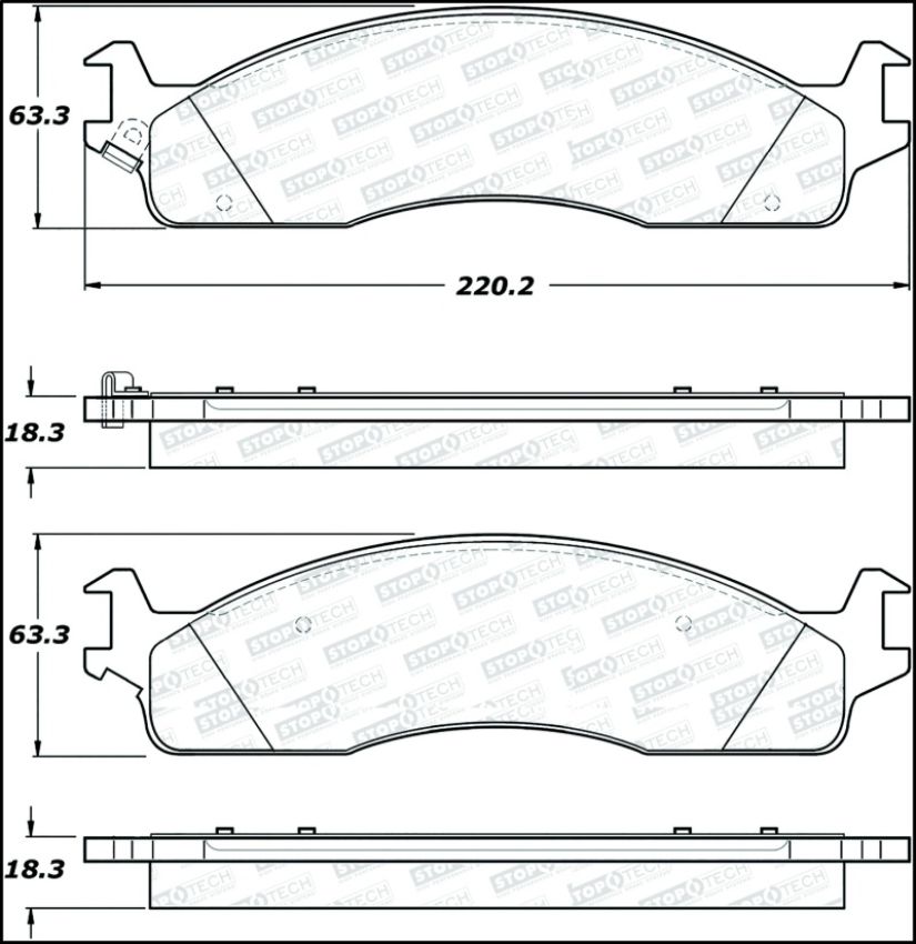Stoptech 305.09650 Street Select Brake Pads