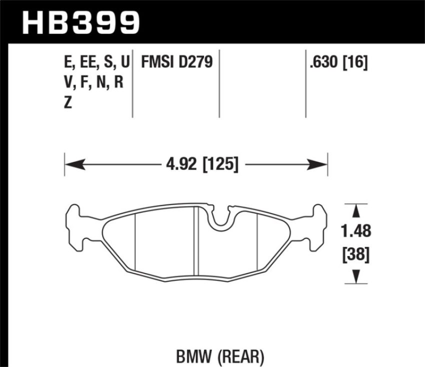 Hawk Performance HB399D.630 ER-1 Disc Brake Pad