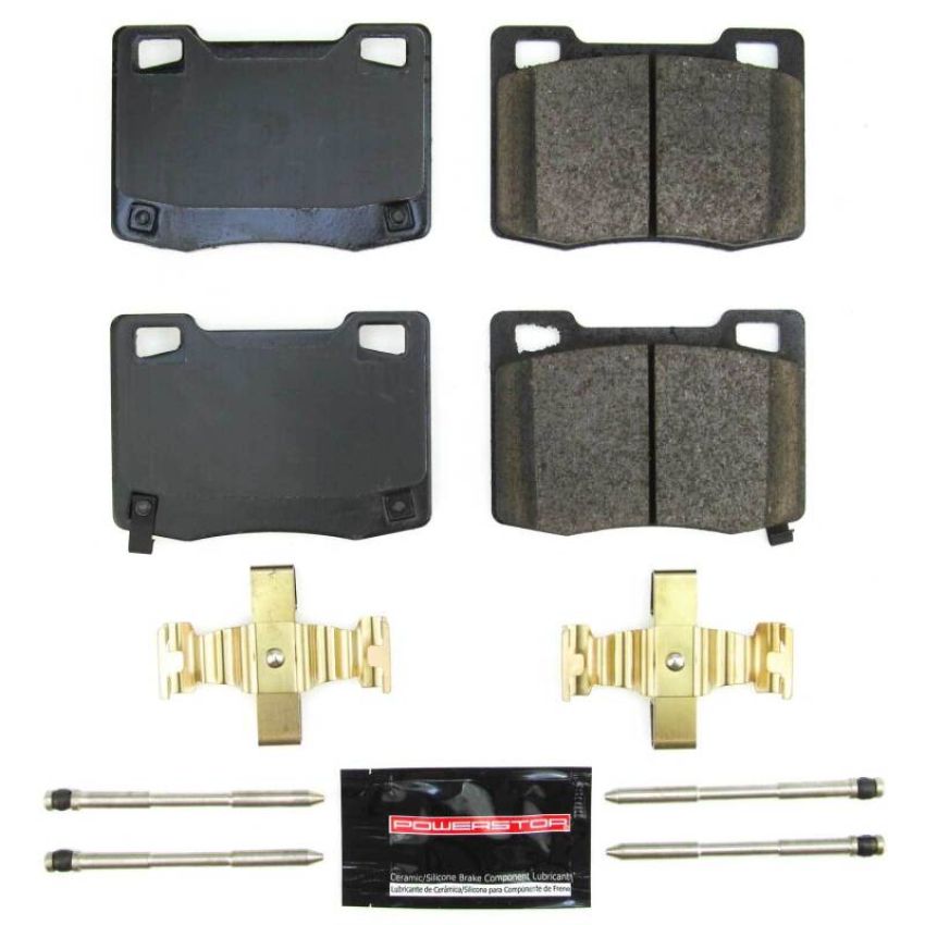 PowerStop Z23-2363 PowerStop - Z23 Daily Driver Carbon-Fiber Ceramic Brake Pads with Hardware Kit
