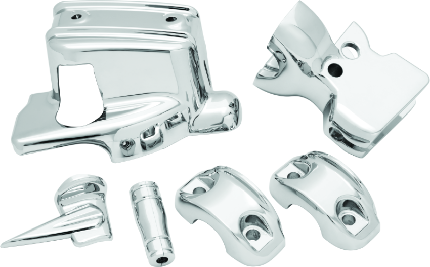 Kuryakyn 1740 Handlebar Control Dress Up Kit Chrome