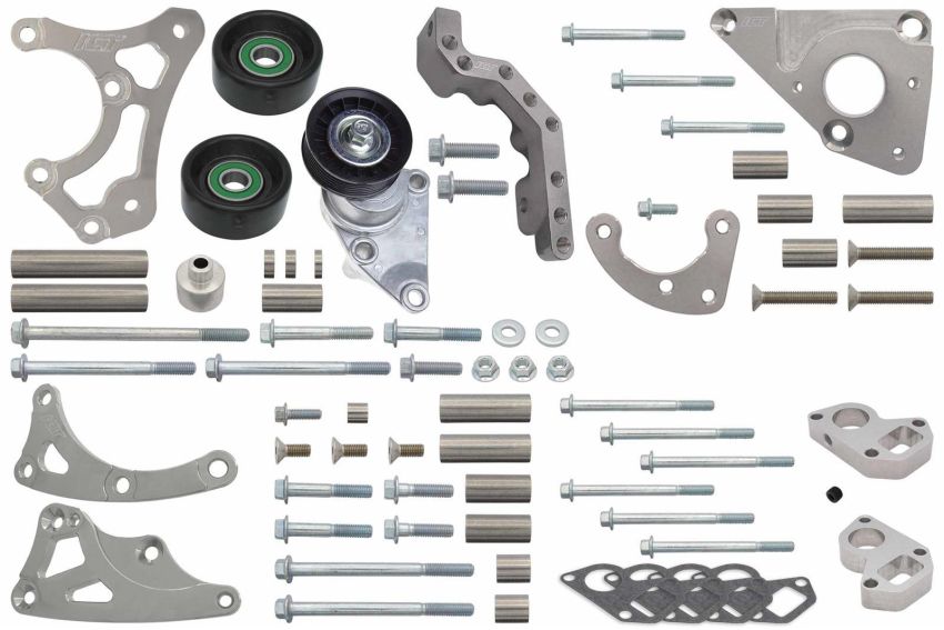 ICT BILLET ICT551565LS0WP-3 LS Truck Turbo Alternatr Power Steering Bracket