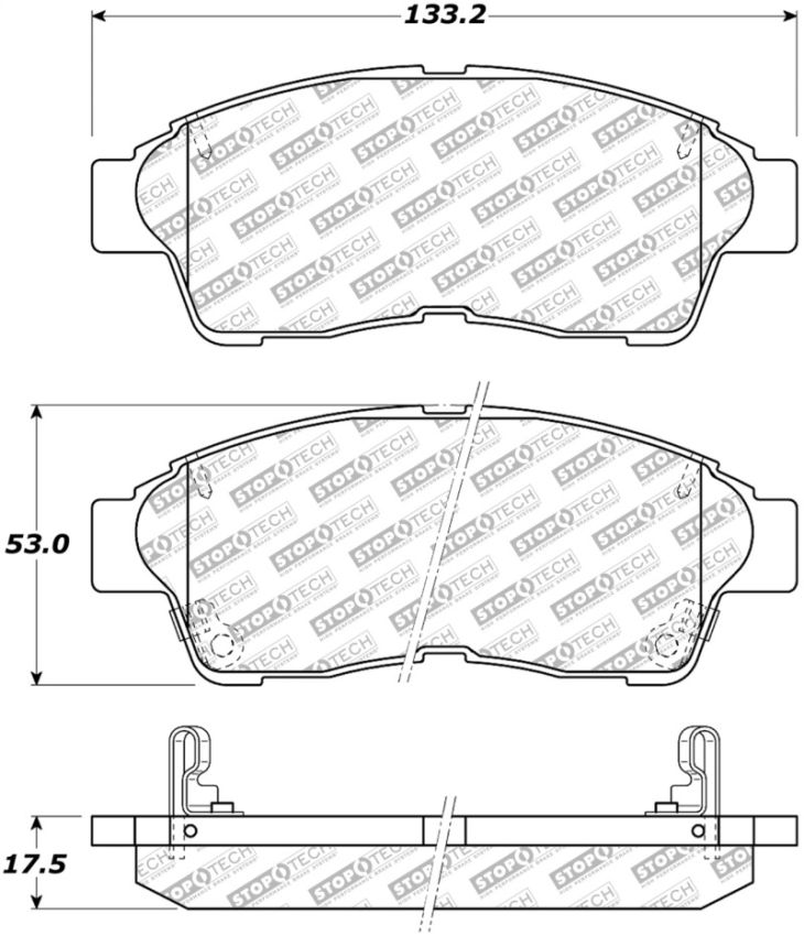 Stoptech 305.05620 Street Select Brake Pads - Front