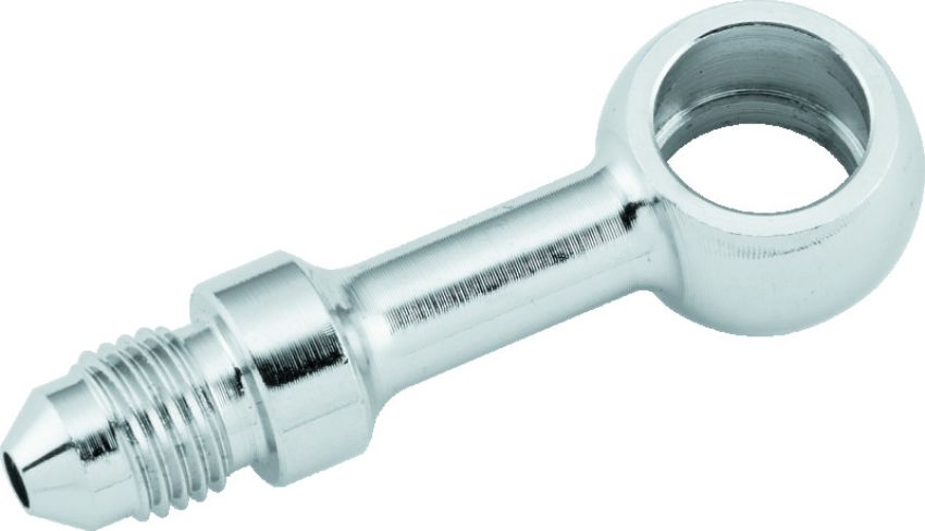 TwinPower 035960 Twin Power Chrome Brake Fitting 7/16 Inch X AN3 Straight Banjo Adaptor