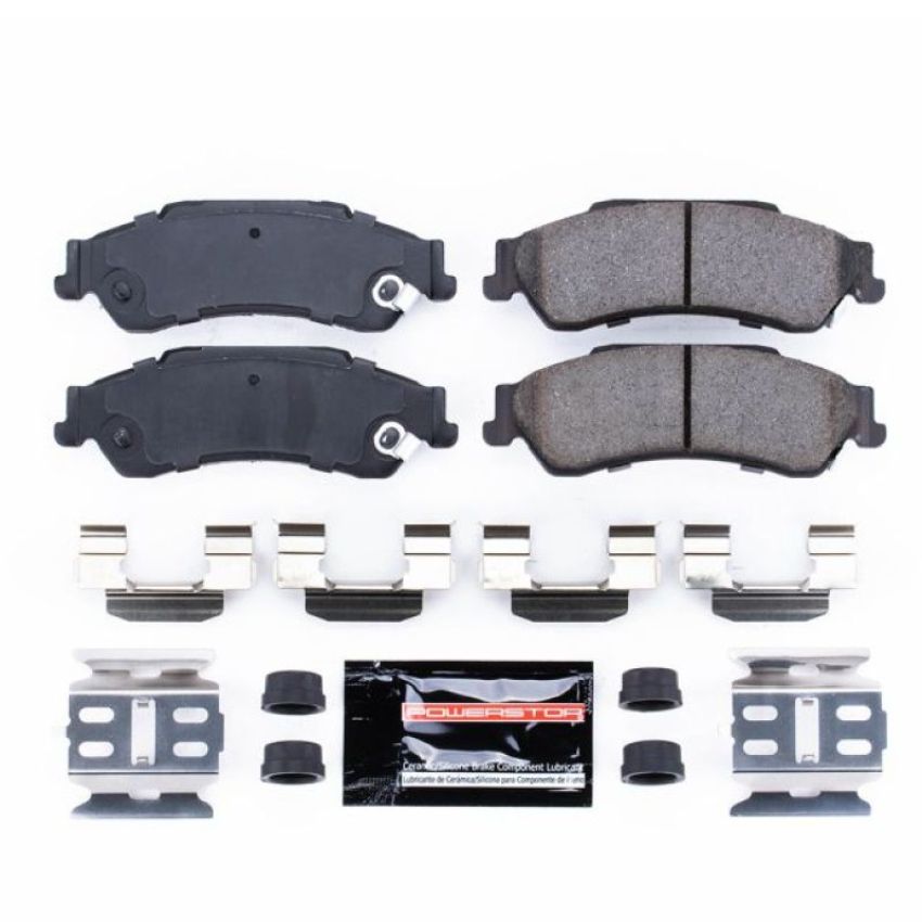 PowerStop Z23-729 PowerStop - Z23 Daily Driver Carbon-Fiber Ceramic Brake Pads with Hardware Kit