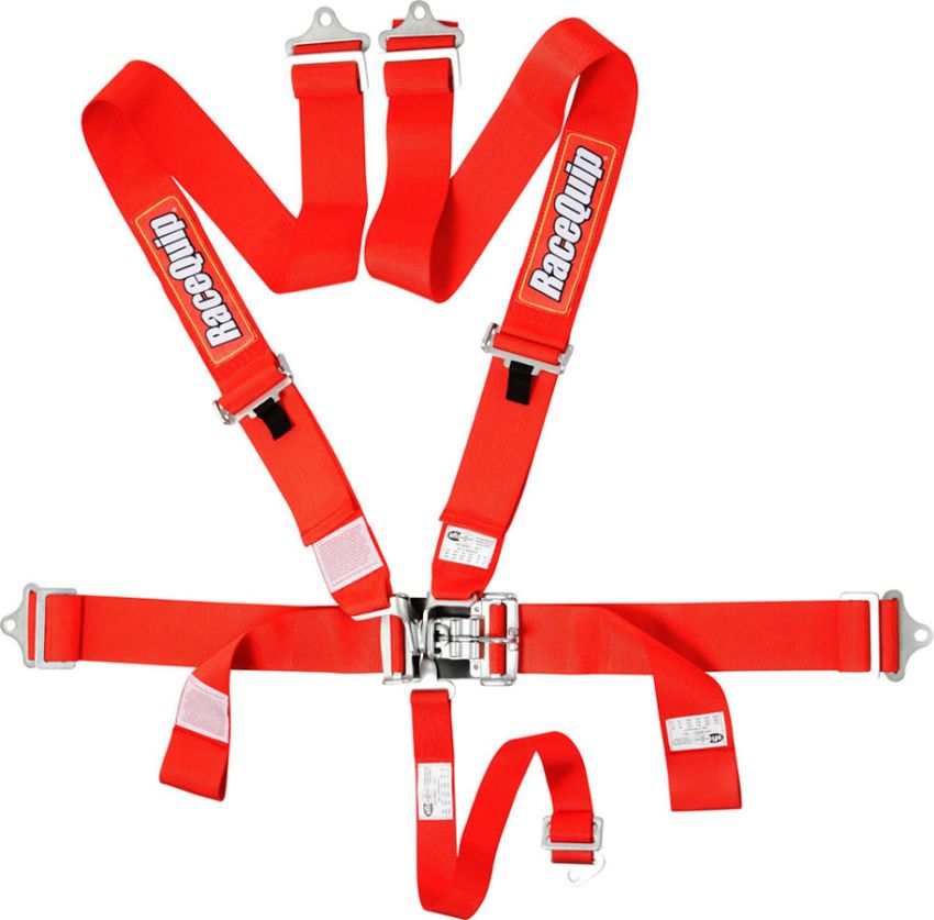 RACEQUIP RQP711011 5pt Harness Set L&L Red SFI