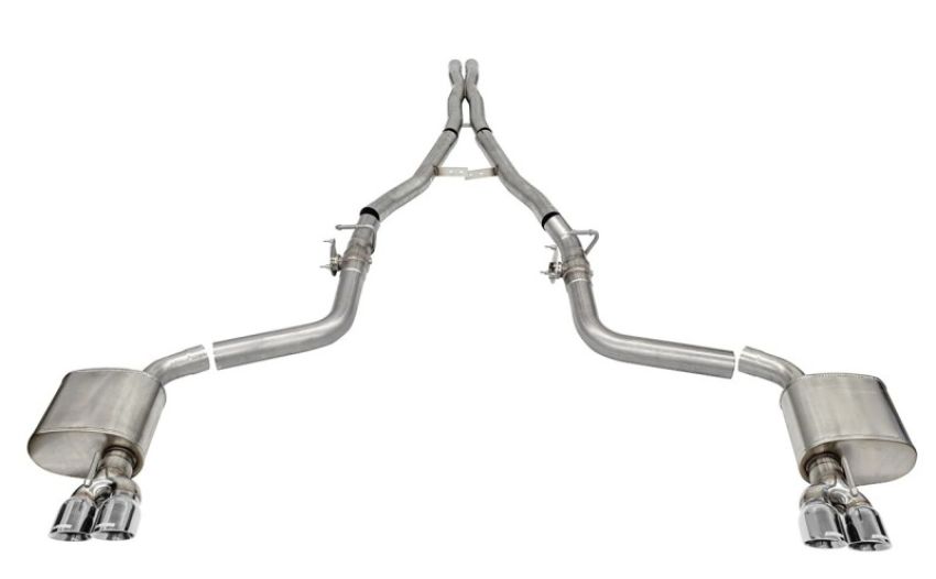 CORSA Performance 21070 Corsa 15-23 Challenger SRT/Hellcat/Demon/Redeye 2.75in Valved CB DR Exit w/ Twin 3.5in Pol Pro Tips