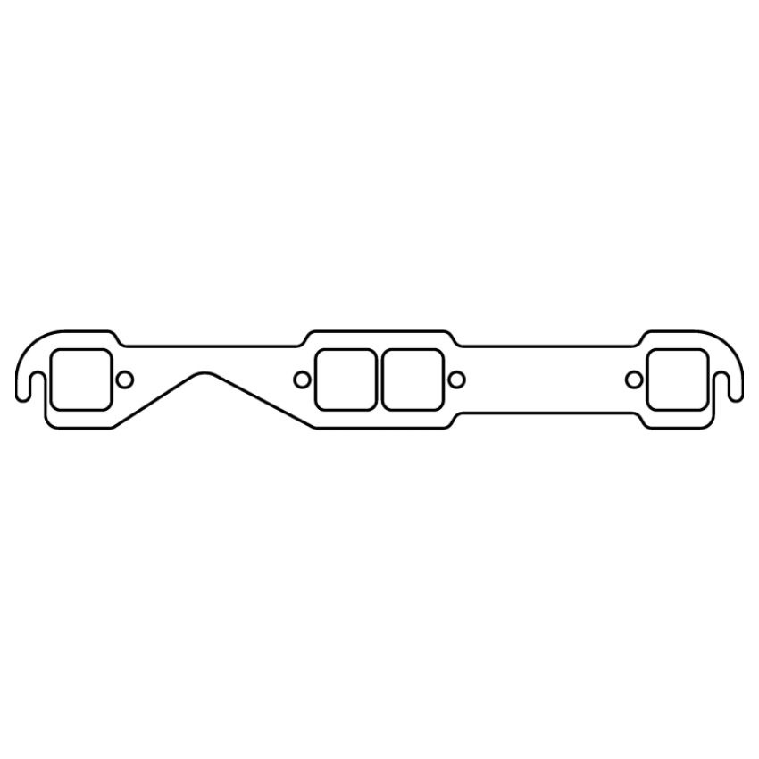 Cometic Gasket C15611-060 Cometic Chevy Gen1 Small Block V8 .060in HTS Exhaust Manifold Gasket Set-1.55in x 1.55in Square Port
