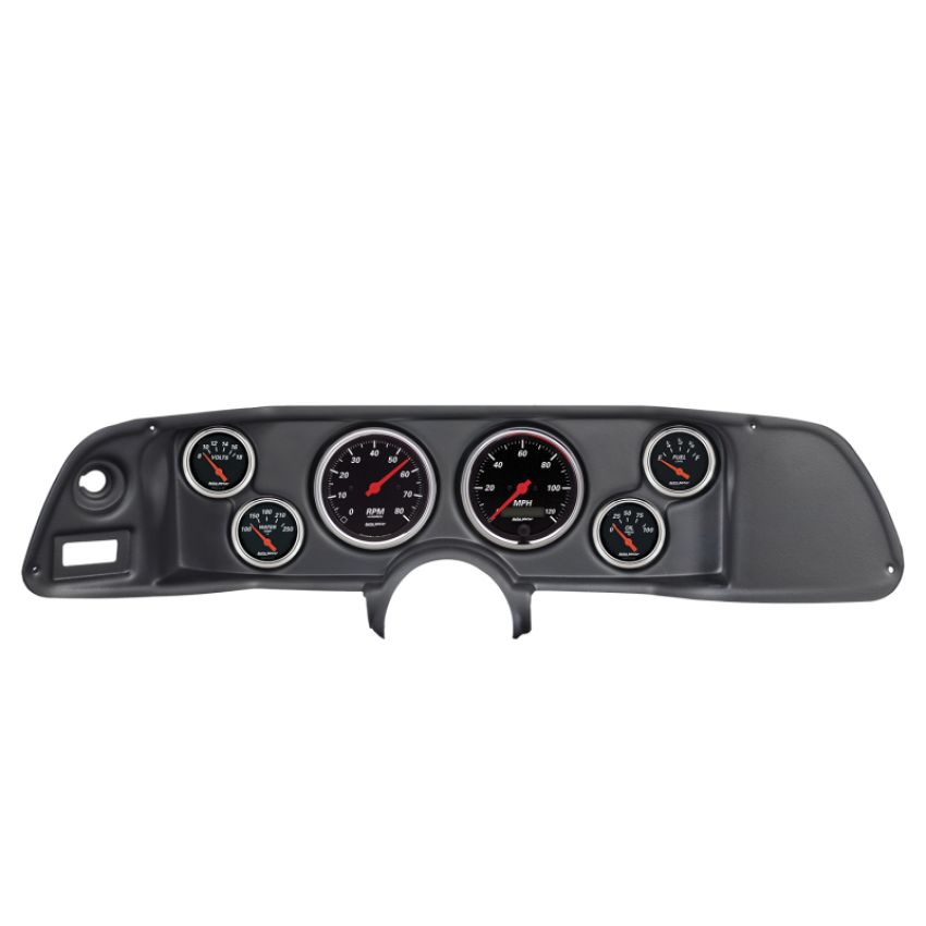 Autometer Designer Black 70-78 Camaro Dash Kit 6pc Tach / MPH / Fuel / Oil / WTMP / Volt