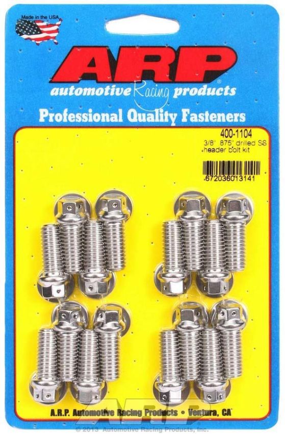 ARP ARP400-1104 S/S Header Bolt Kit - 3/8 x .875 UHL (16)