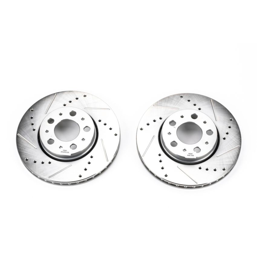 PowerStop EBR642XPR PowerStop Evolution Performance Drilled, Slotted & Plated Brake Rotor Pair
