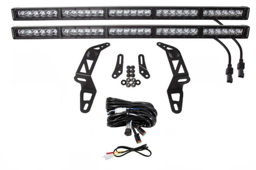 Diode Dynamics DD6083 18-21 Jeep JL Wrangler/Gladiator SS30 Bumper Bracket Kit - White Driving Dual