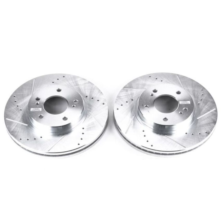 PowerStop JBR758XPR PowerStop Evolution Performance Drilled, Slotted & Plated Brake Rotor Pair