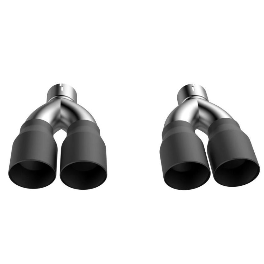 QTP 430015TB 2015-2023 Dodge Challenger 5.7L  Black Quad Tip Adapter