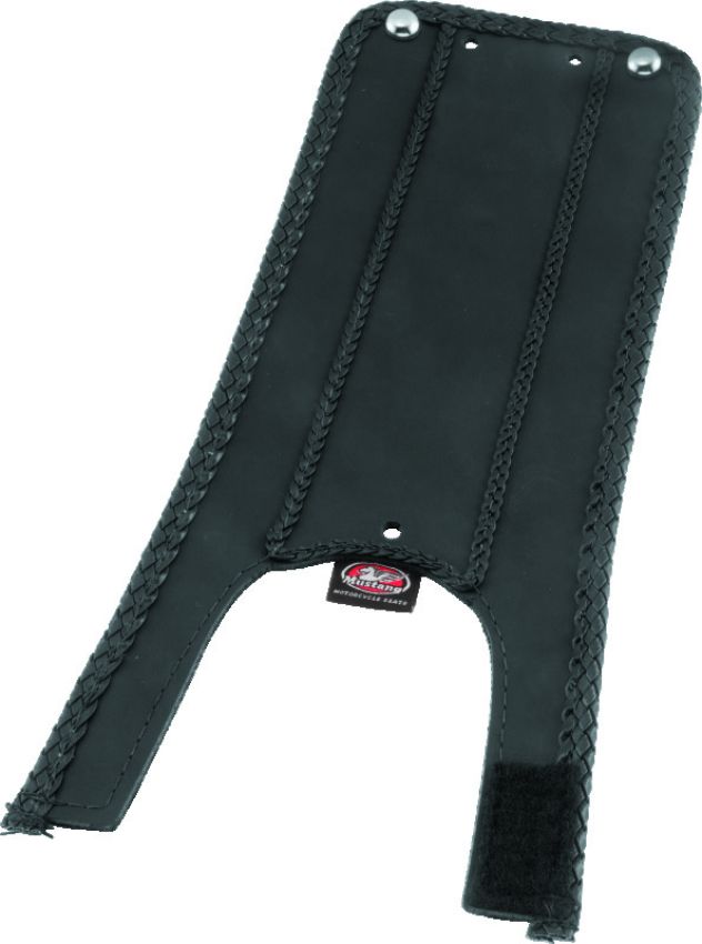 Mustang Motorcycle 79121 Mustang 84-06 Harley Standard Rear Tire Wide Touring Std Solo Seat w/Driver Backrest - Black