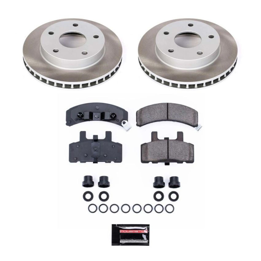 PowerStop SC2126 Semi-Coated Rotor and Low-Dust Ceramic Brake Pad Kit