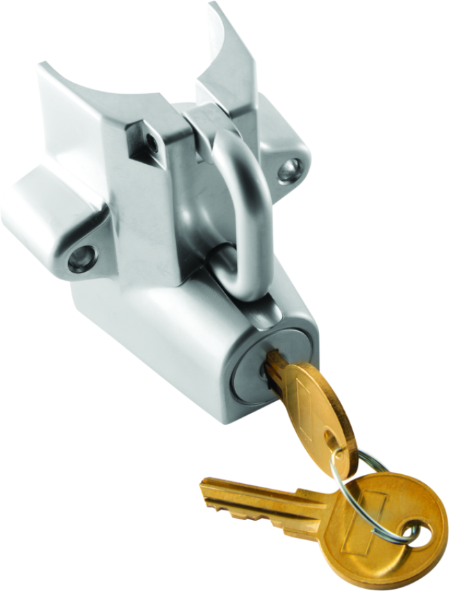 Bikers Choice 492970 Chrome Motorcycle Helmet Lock Fits 7/8 - 1 1/4 Tubing