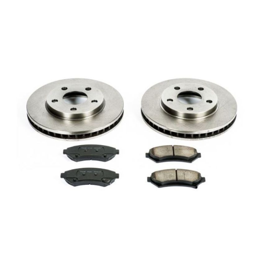 PowerStop KOE2553 OE Stock Replacement Low-Dust Ceramic Brake Pad and Rotor Kit