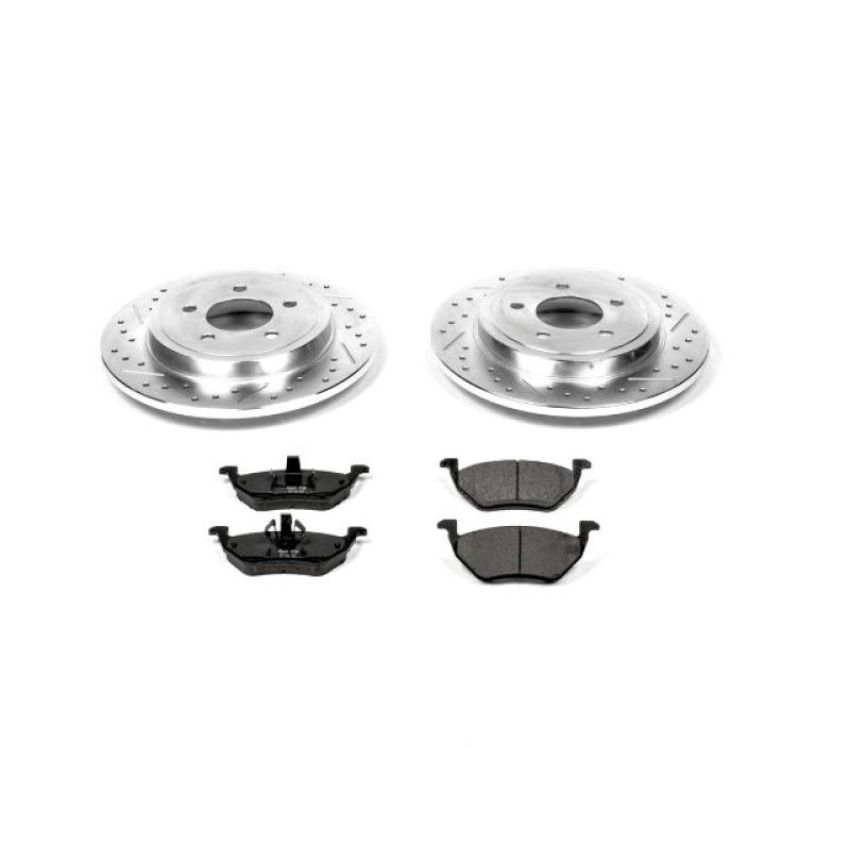 PowerStop K4585 Z23 Daily Driver Carbon-Fiber Ceramic Brake Pad and Drilled & Slotted Rotor Kit