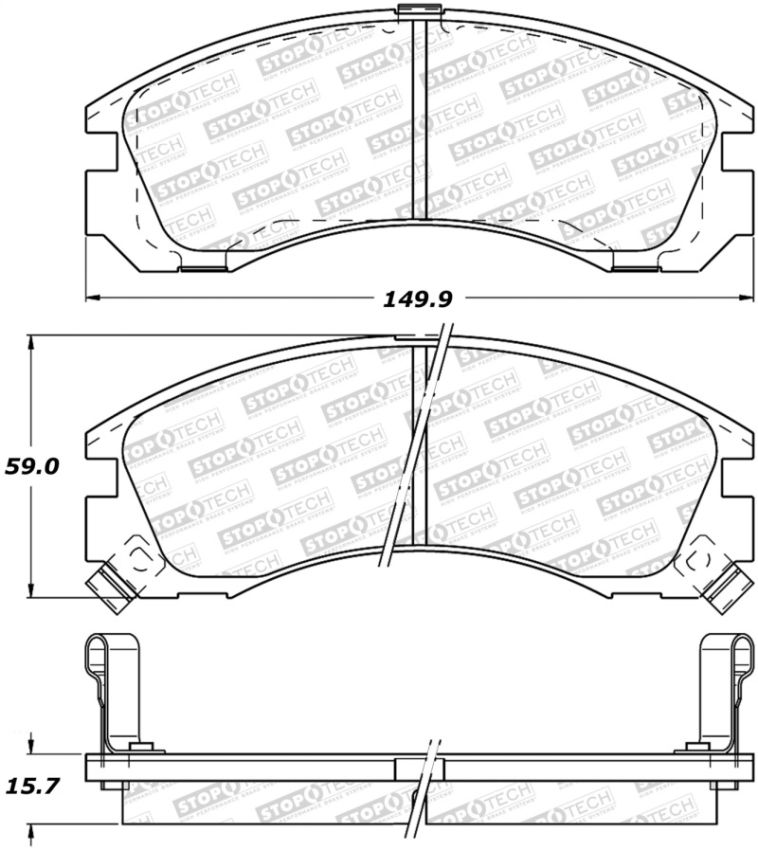 Stoptech 308.05301 Street Brake Pads - Front