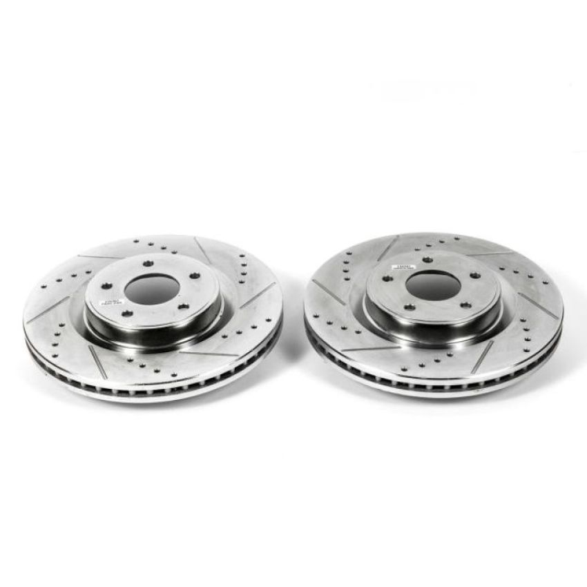 PowerStop JBR1559XPR PowerStop Evolution Performance Drilled, Slotted & Plated Brake Rotor Pair
