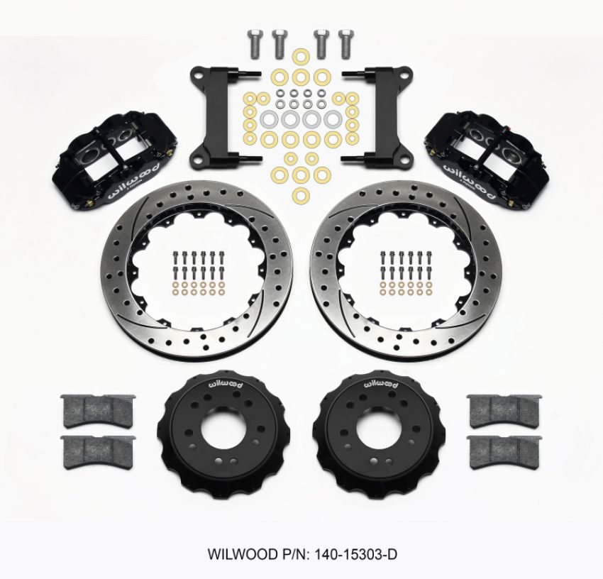 Wilwood 140-15303-D Narrow Superlite 6R Front Hat Kit 13.06 Drilled 63-87 C10 w/  Pro Spindles