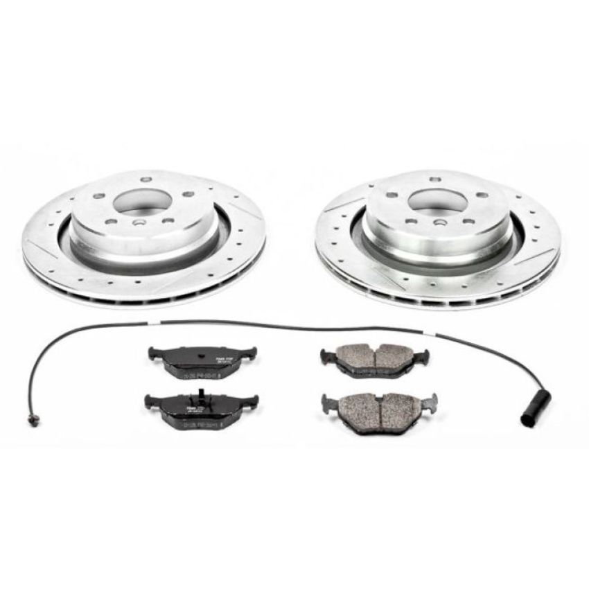 PowerStop K3030 Z23 Daily Driver Carbon-Fiber Ceramic Brake Pad and Drilled & Slotted Rotor Kit
