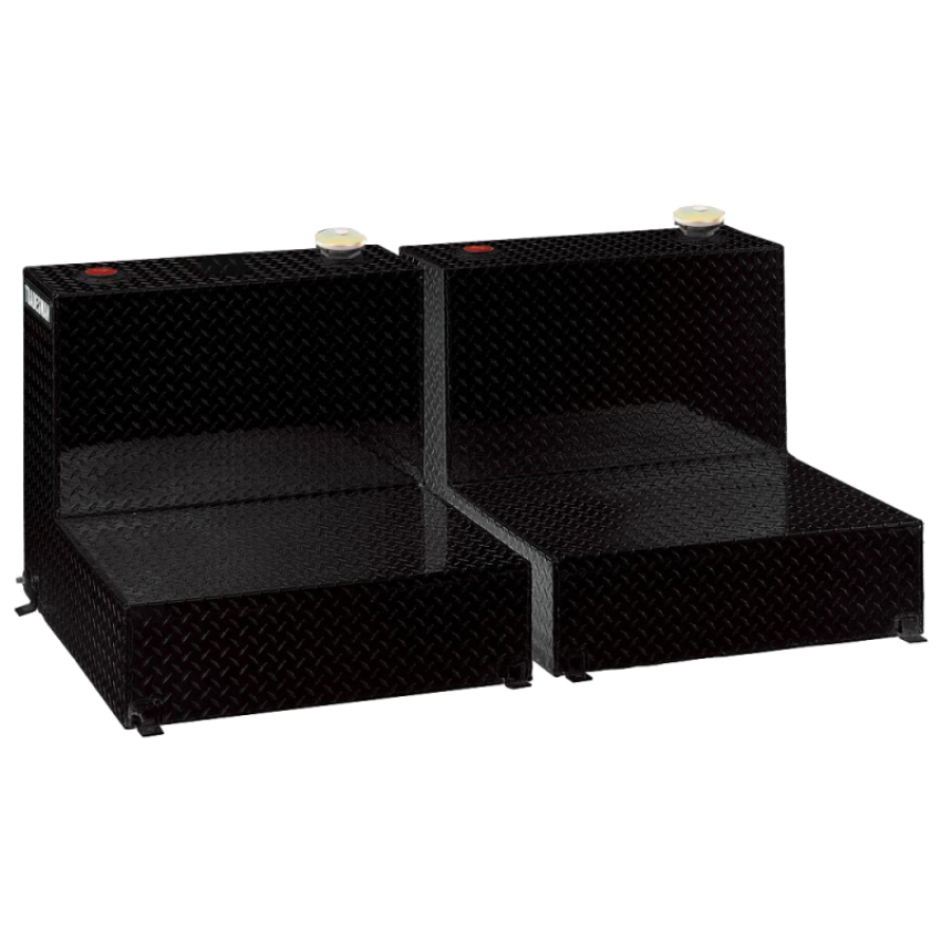 Tradesman 73296 Aluminum Twin L-Shape Liquid Storage Tank (96 Gallon Capacity) - Black