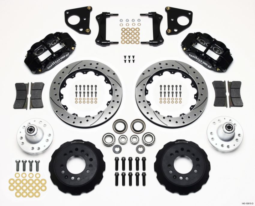 Wilwood 140-10815-D Narrow Superlite 6R Front Hub Kit 12.88in Drilled 62-72 CDP B & E Body-Drum
