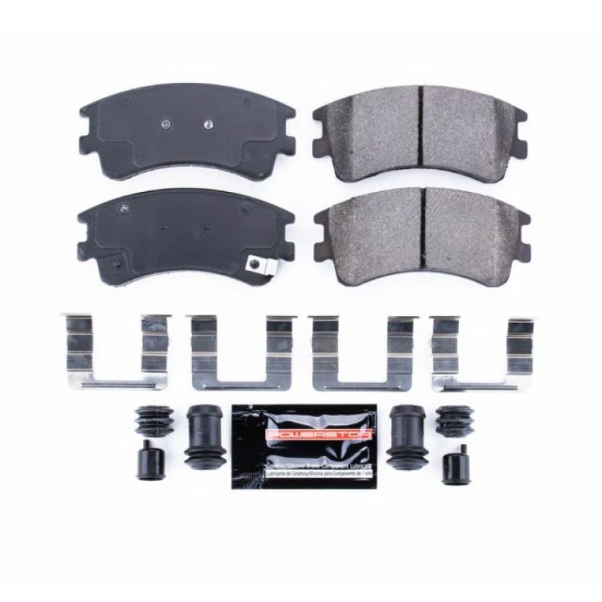 PowerStop Z23-957 PowerStop - Z23 Daily Driver Carbon-Fiber Ceramic Brake Pads with Hardware Kit
