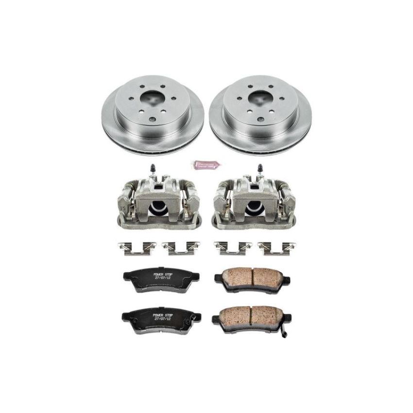 PowerStop KCOE4621 OE Stock Replacement Low-Dust Ceramic Brake Pad, Rotor and Caliper Kit