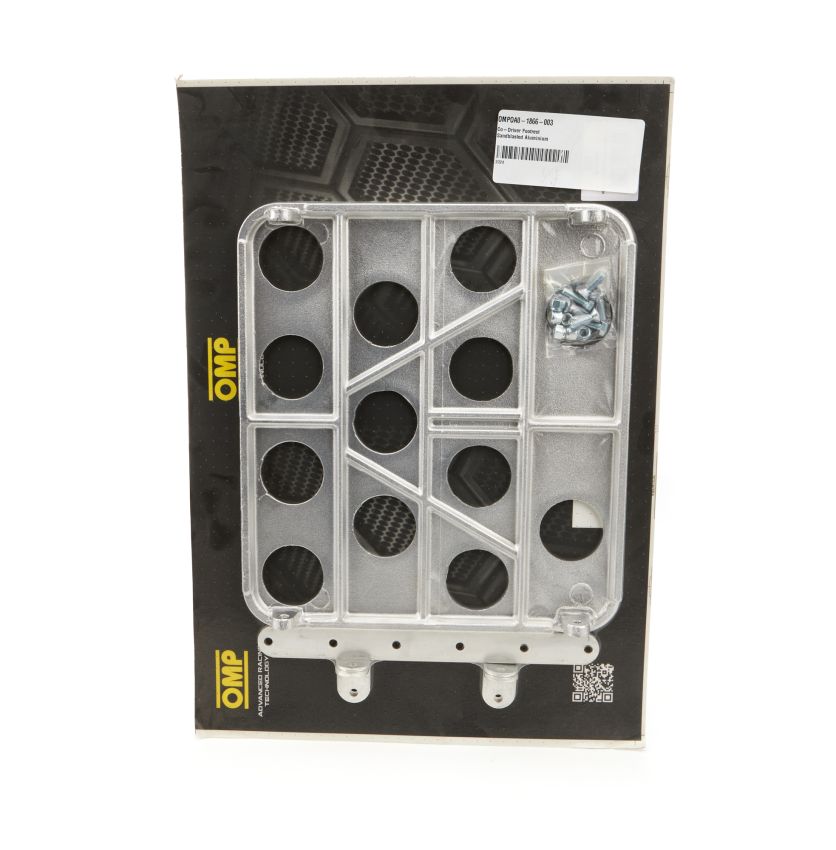 OMP RACING, INC. OMPOA0-1866-003 Co-Driver Footrest Sandblasted Aluminium