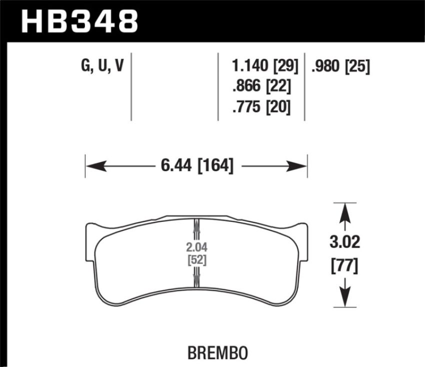 Hawk Performance HB348U.980 DTC-70 Disc Brake Pad