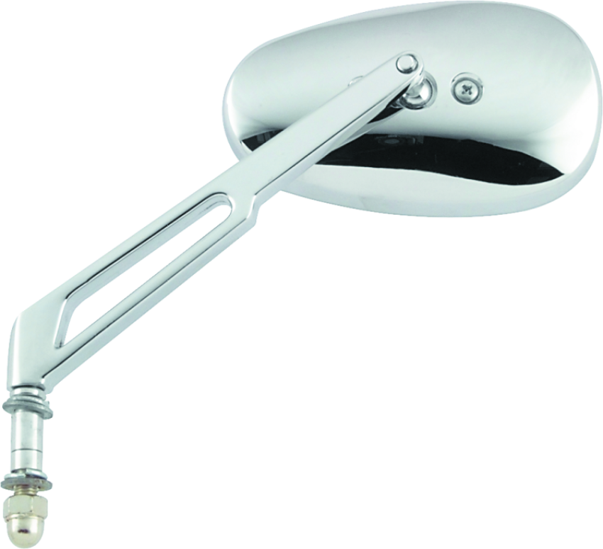 BikeMaster 601141 Harley Highrise Mirror 6-1/16in Stem - Each - Chrome