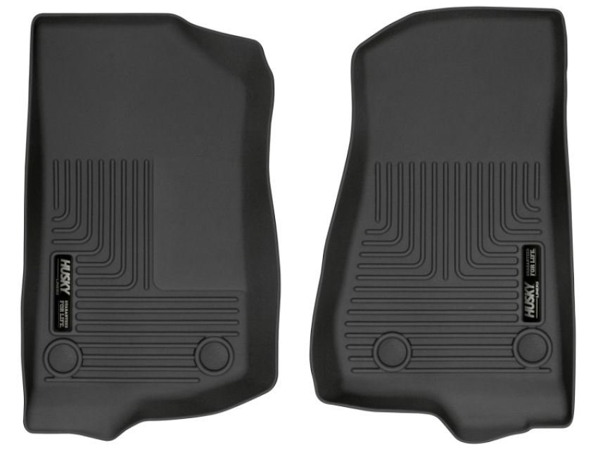 HUSKY LINERS HSK13021 18-  Jeep JL Front Floor Liner Black Weatherbeate