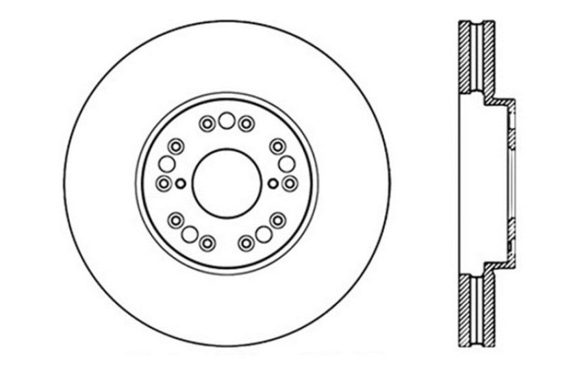 Stoptech 128.44083R 93-05 Lexus GS 300/350/400/430/450H / 00-05 IS250/300/350 Front Right Drilled Rotor