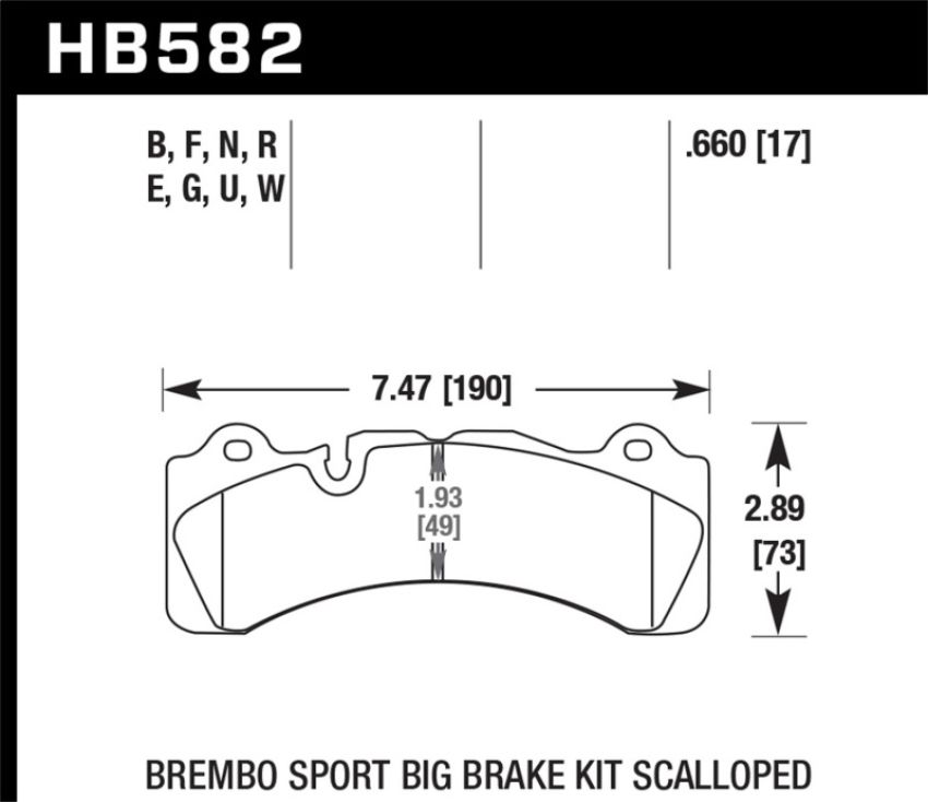Hawk Performance HB582F.660 HPS Disc Brake Pad